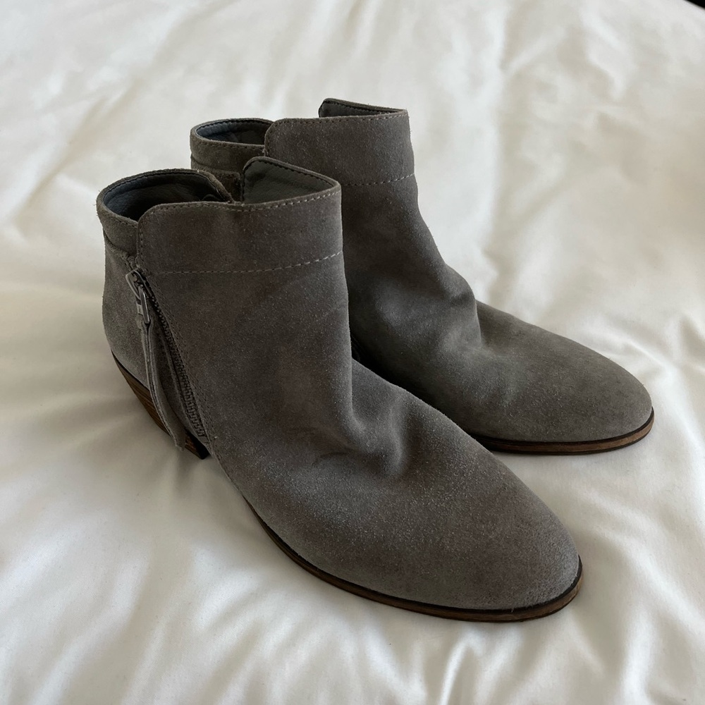 Sam Edelman Gray Suede Ankle Boots